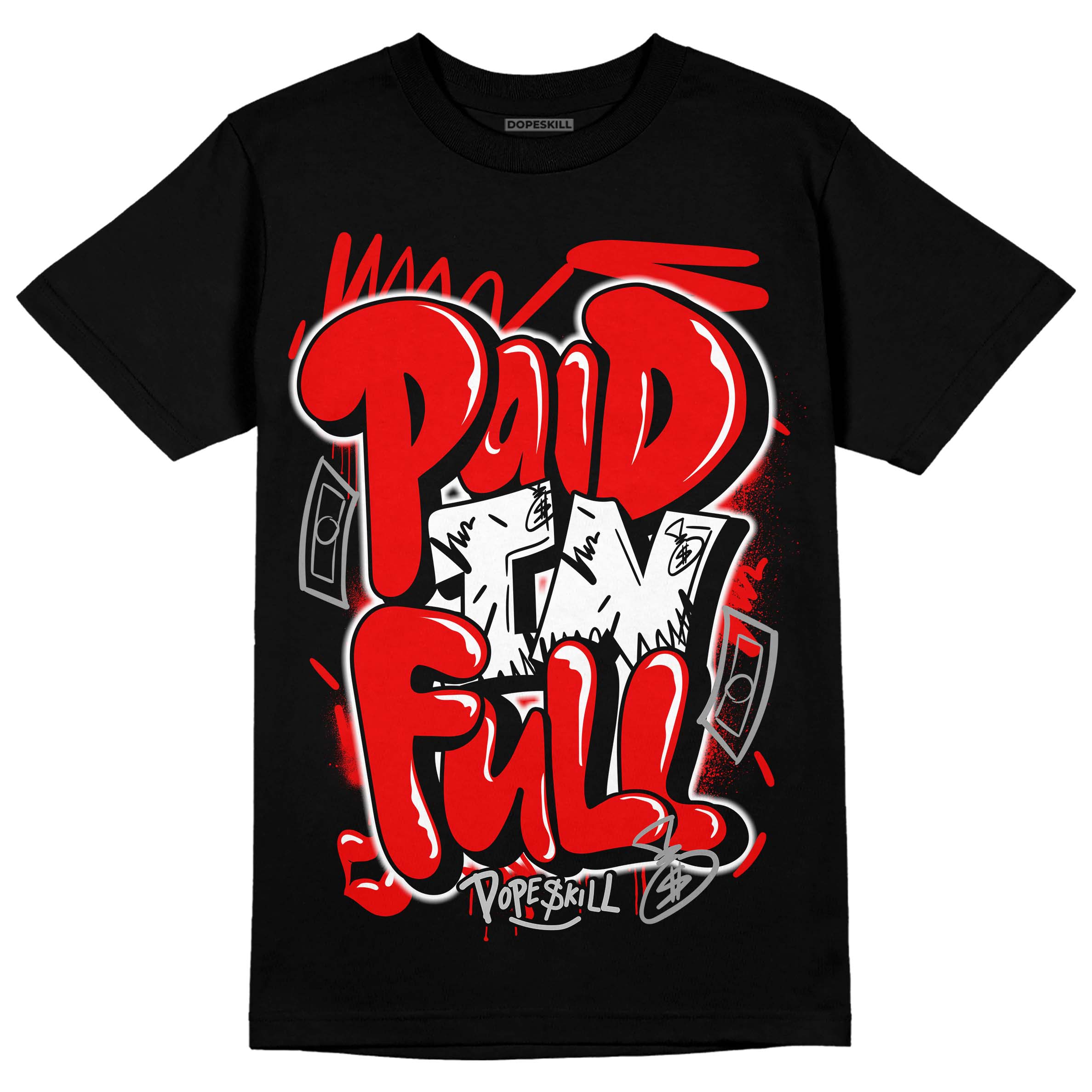 Cherry 12s superstreetwear T-Shirt New Paid In Full Graphic