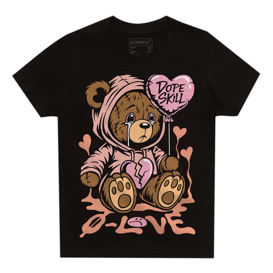 Legend Pink 11s superstreetwear Toddler Kids T-shirt Broken Bear Graphic