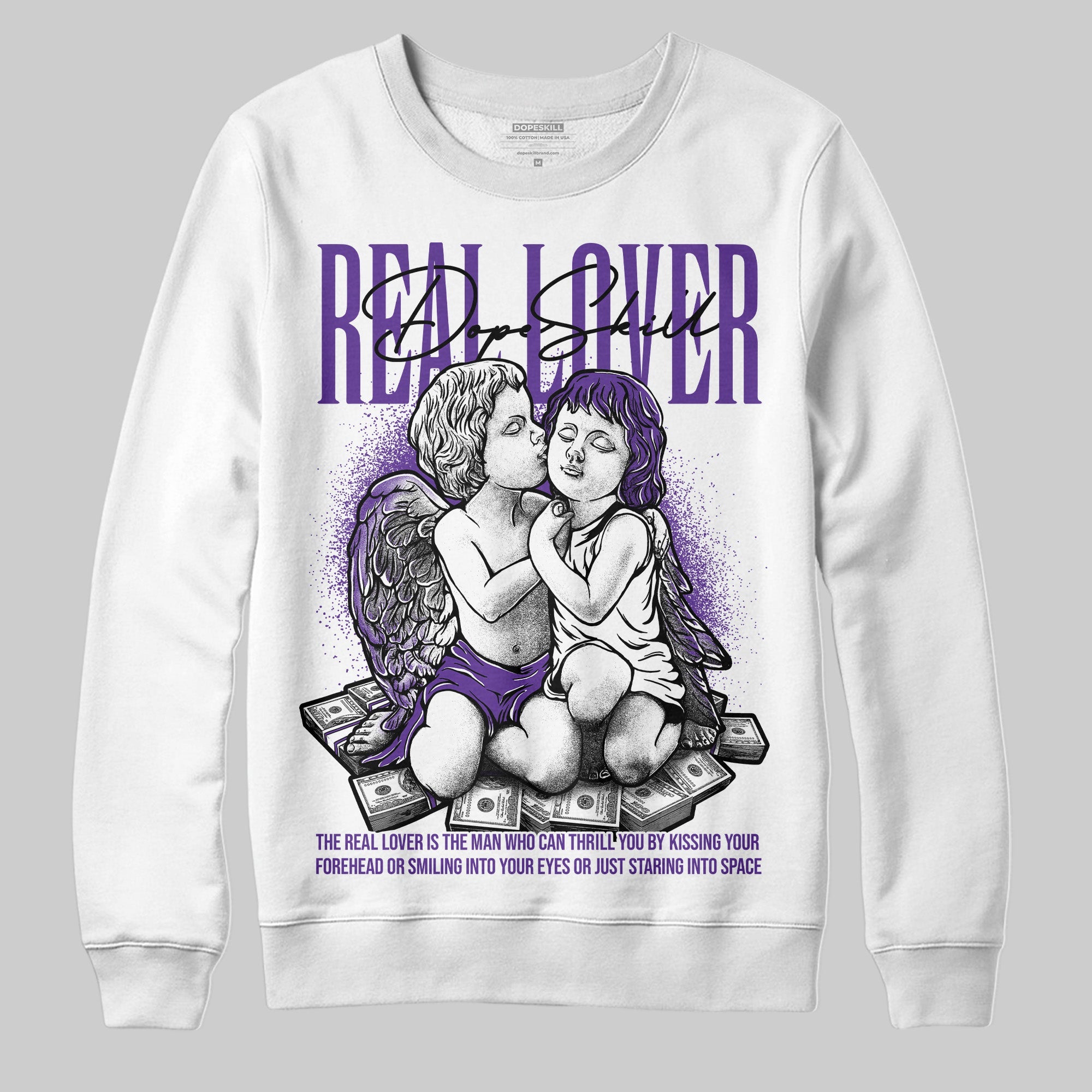 PURPLE Collection superstreetwear Sweatshirt Real Lover Graphic