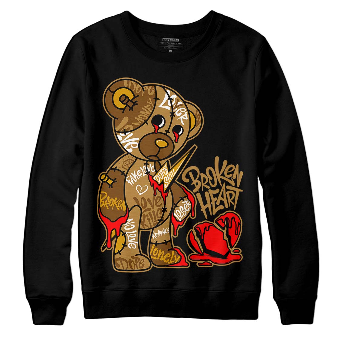Wheat 13s superstreetwear Sweatshirt Broken Heart Graphic