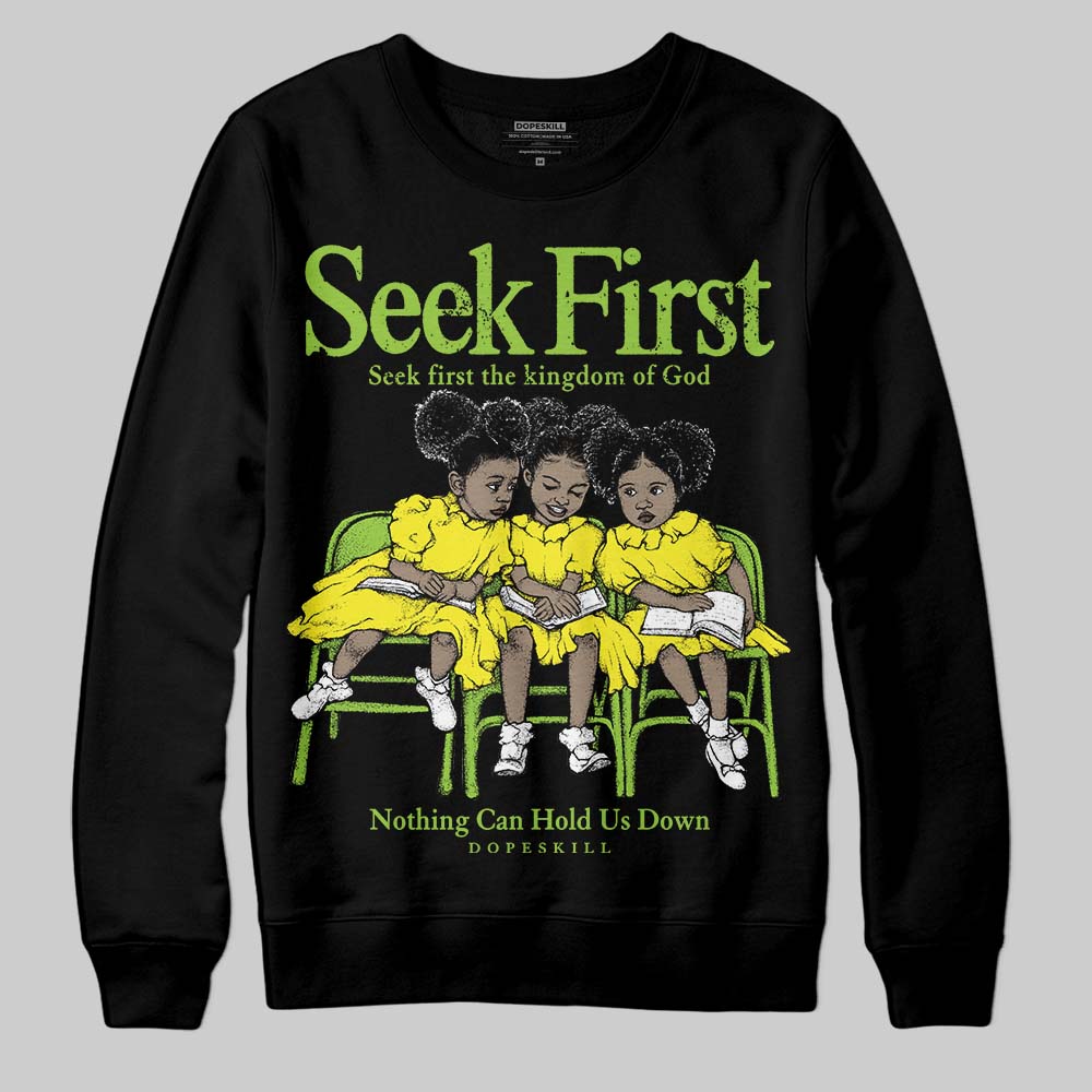 Neon Green Collection superstreetwear Sweatshirt New Seek First Graphic