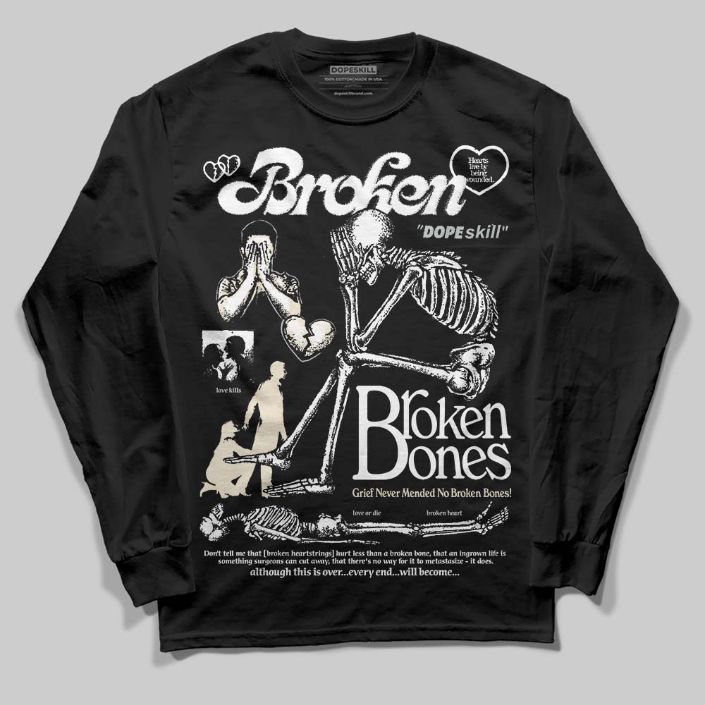 Reverse Metallic 5s superstreetwear Long Sleeve T-Shirt Broken Bones Graphic