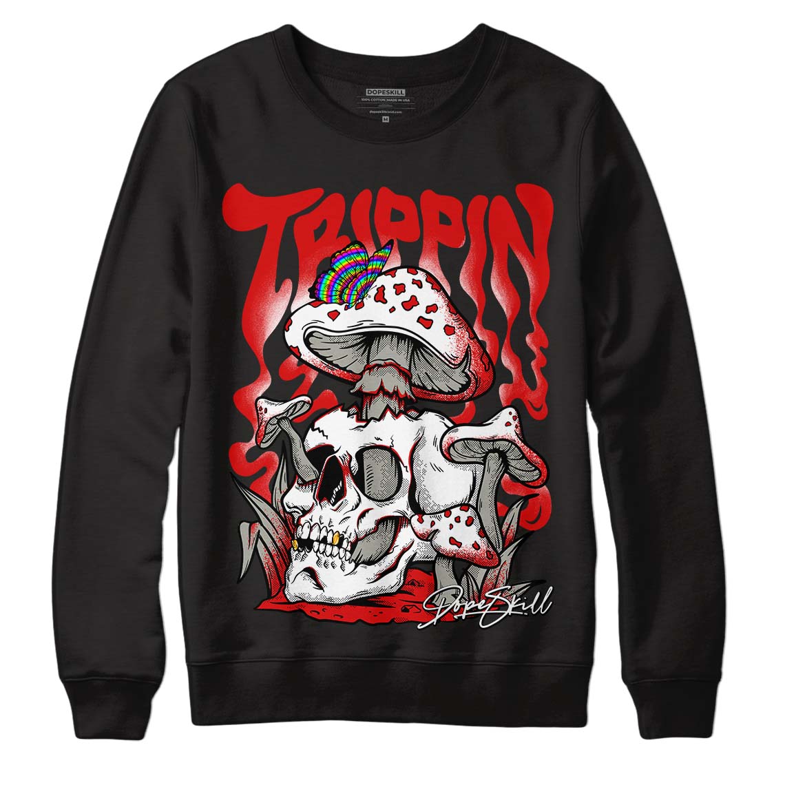 Fire Red 3s superstreetwear Sweatshirt Trippin Graphic