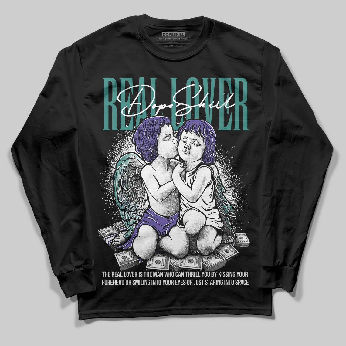 Grape 5s superstreetwear Long Sleeve T-Shirt Real Lover Graphic