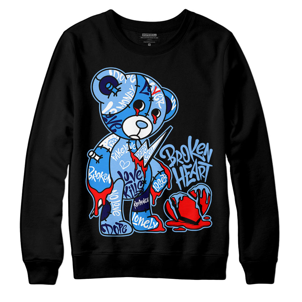 Powder Blue 9s superstreetwear Sweatshirt Broken Heart Graphic