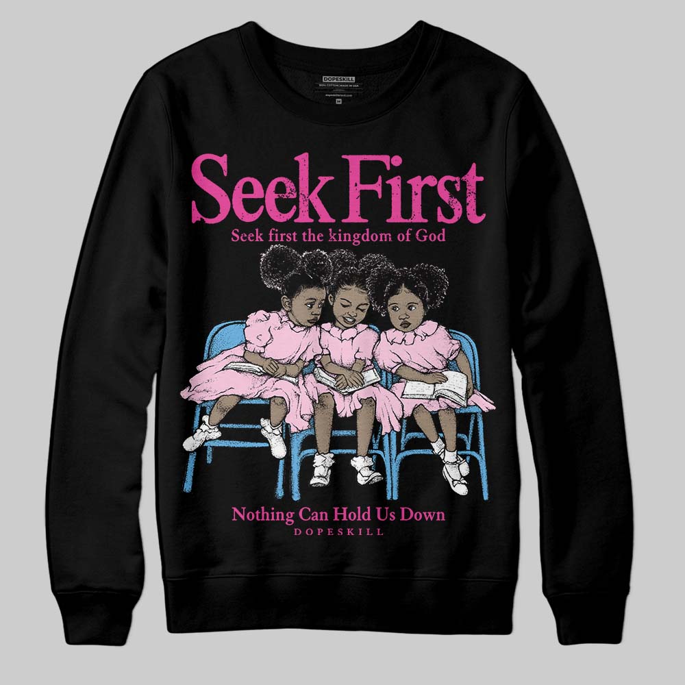 Pink Collection superstreetwear Sweatshirt New Seek First Graphic
