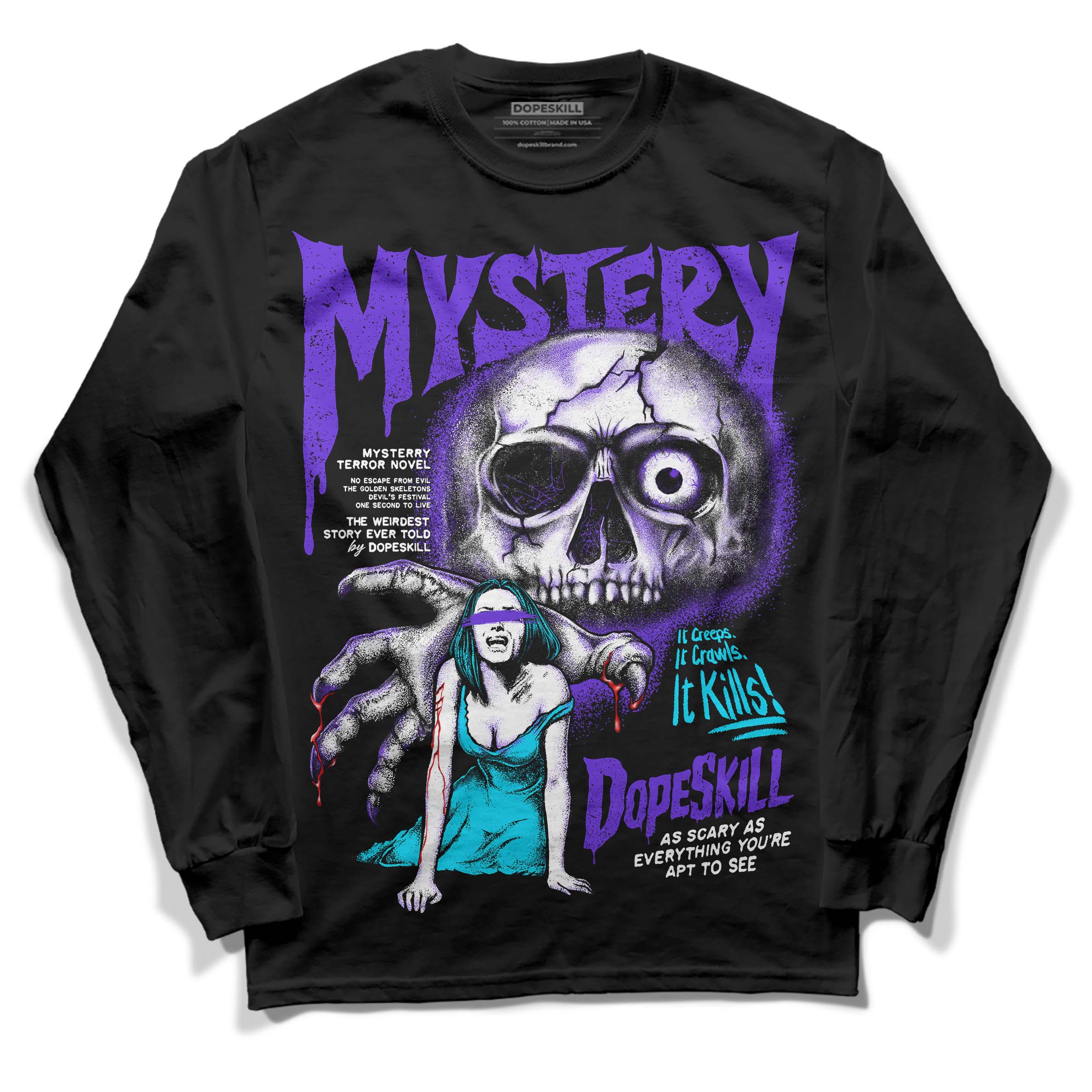 Aqua 6s superstreetwear Long Sleeve T-Shirt Mystery Ghostly Grasp Graphic