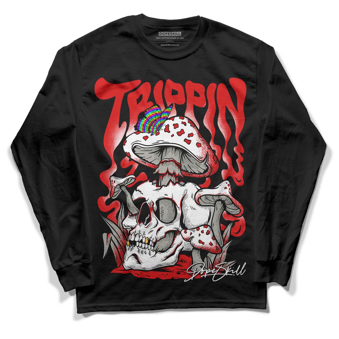Fire Red 3s superstreetwear Long Sleeve T-Shirt Trippin Graphic