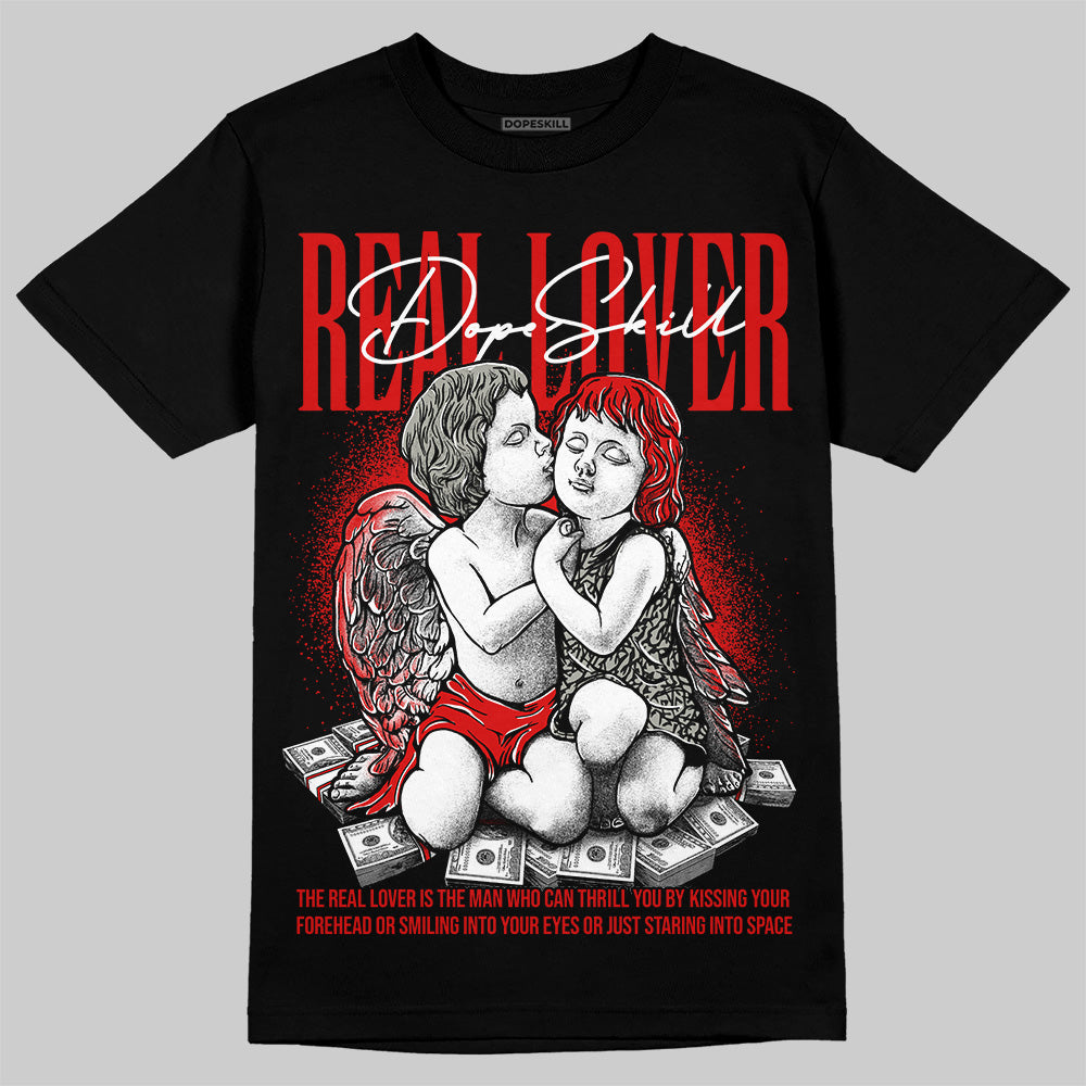 Fire Red 3s superstreetwear T-Shirt Real Lover Graphic