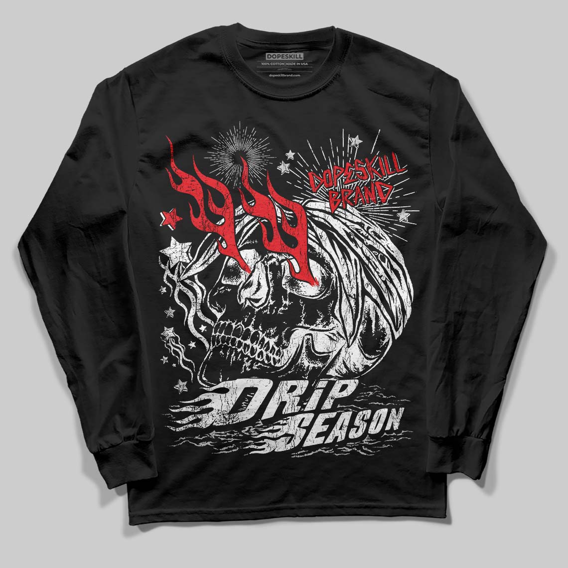 Black and White Collection superstreetwear Long Sleeve T-Shirt Drip Season Graphic