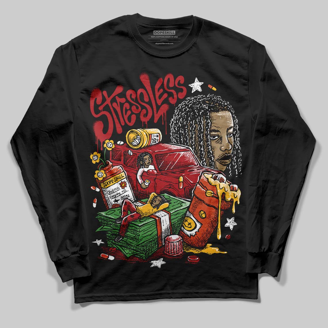 Brick By Brick 4s superstreetwear Long Sleeve T-Shirt Stressless Graphic
