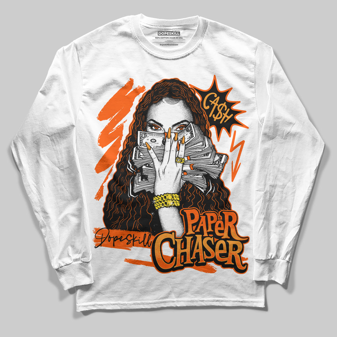 Brilliant Orange 12s superstreetwear Long Sleeve T-Shirt NPC Graphic