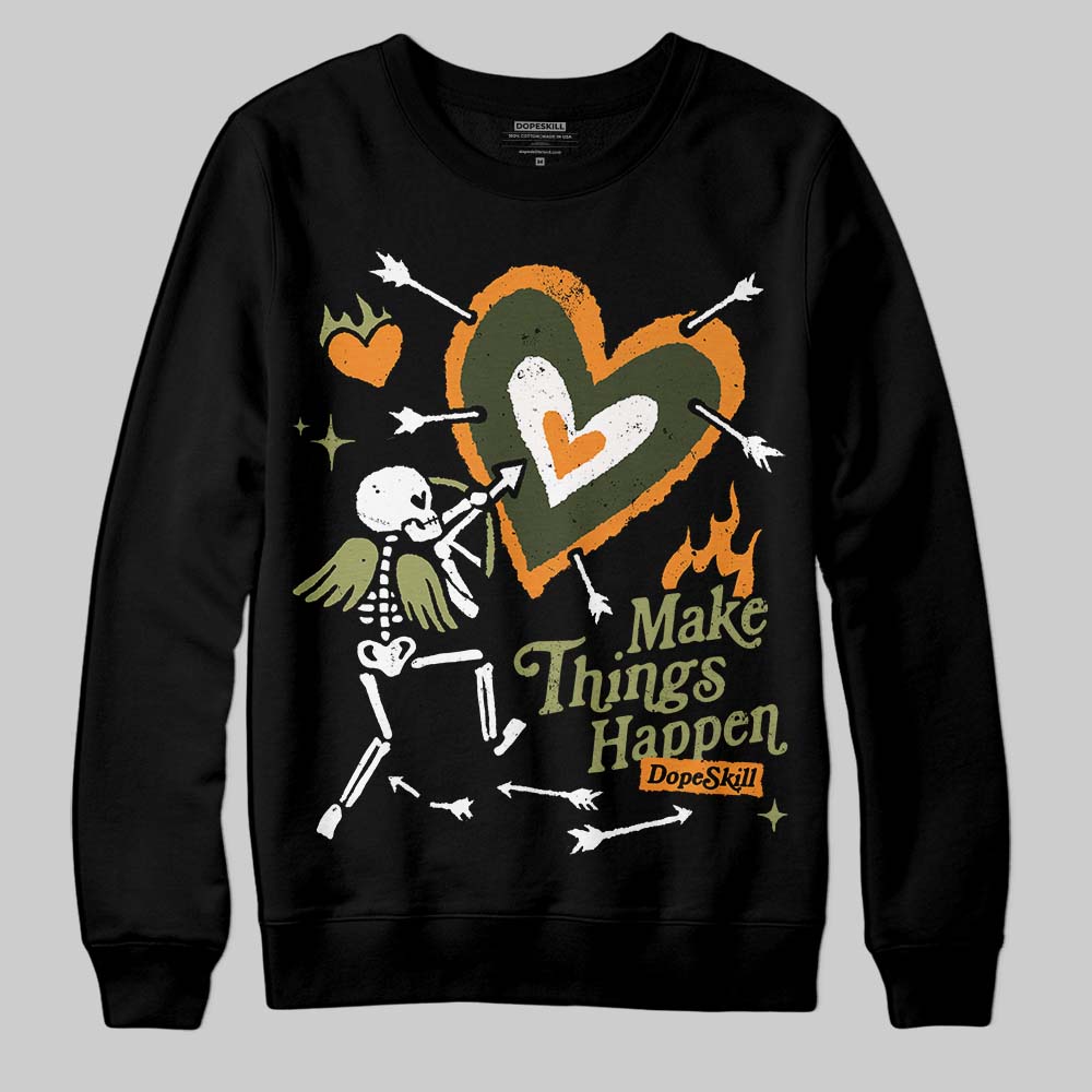 Olive Collection superstreetwear Sweatshirt Make Things Happen Graphic