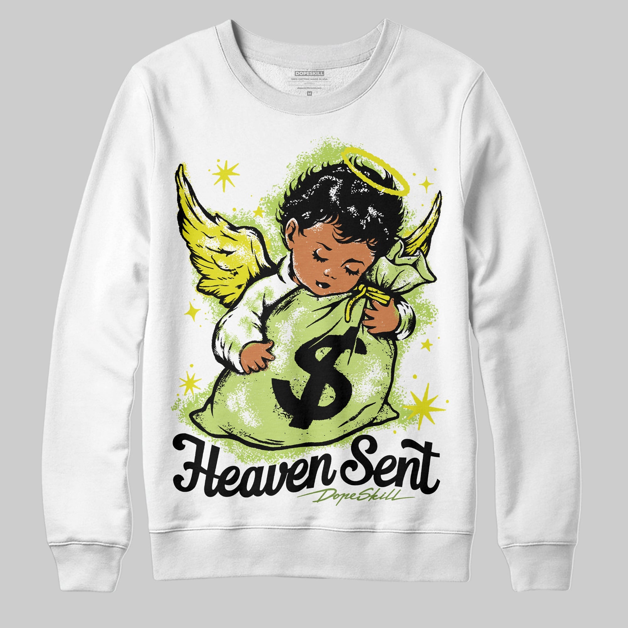 Bright Cactus 13s superstreetwear Sweatshirt Heaven Sent Graphic