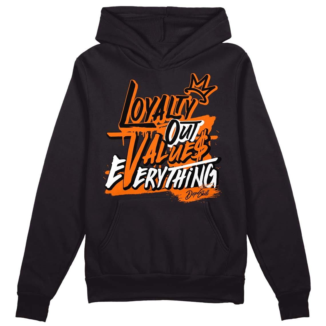 Orange Black White superstreetwear Hoodie Sweatshirt LOVE Graphic