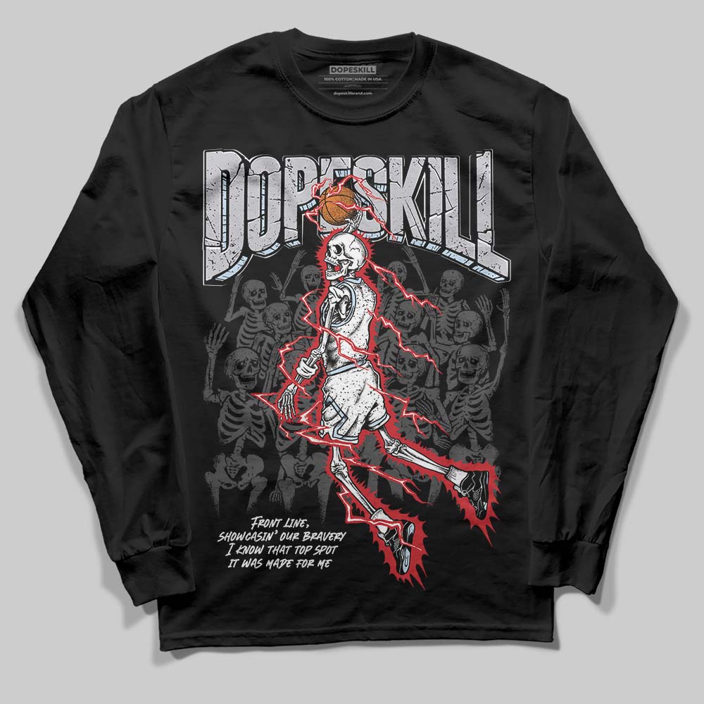 Black Metallic Reimagined 5s superstreetwear Long Sleeve T-Shirt Thunder Dunk Graphic