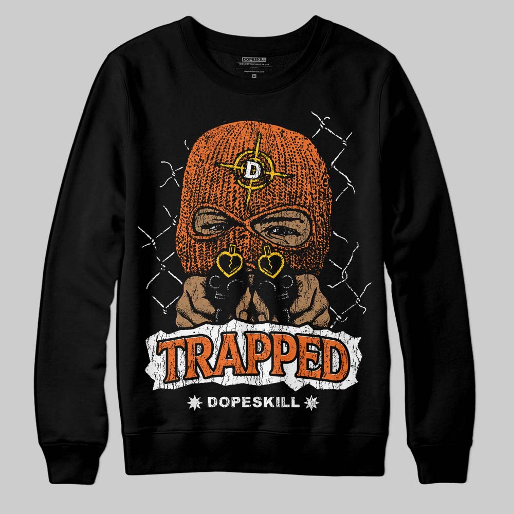 Orange Black White superstreetwear Sweatshirt New Trapped Graphic