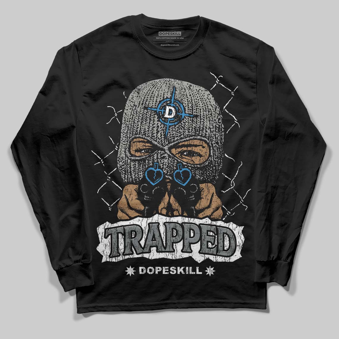 Cool Grey 9s superstreetwear Long Sleeve T-Shirt New Trapped Graphic