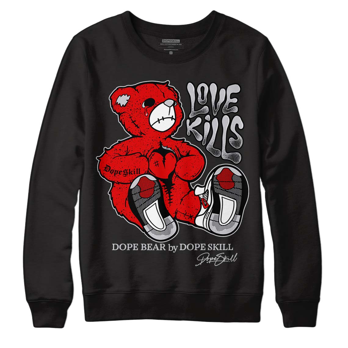 Red Cement 4S superstreetwear Sweatshirt Love Kills Graphic