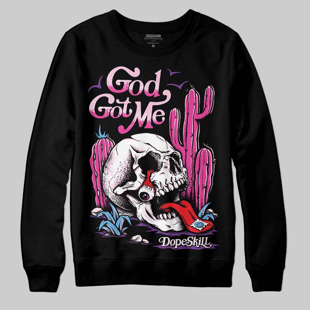 Pink Collection superstreetwear Sweatshirt God Got Me Graphic