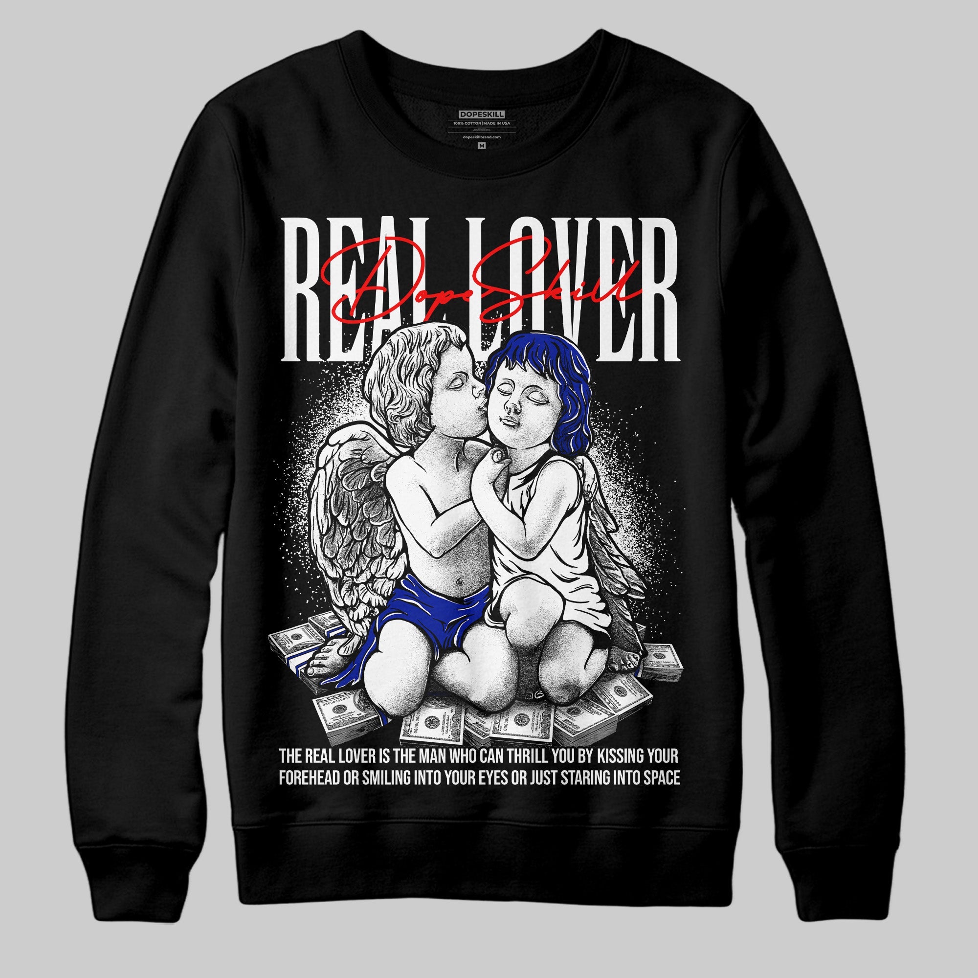 Racer Blue White Dunk Low superstreetwear Sweatshirt Real Lover Graphic