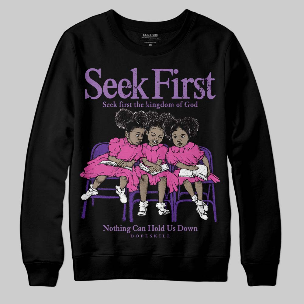 PURPLE Collection superstreetwear Sweatshirt New Seek First Graphic