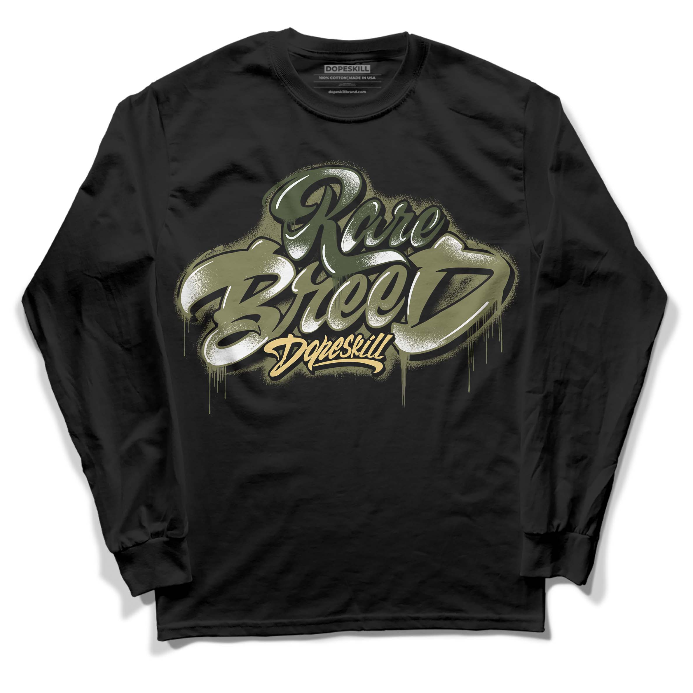 Craft Olive 4s superstreetwear Long Sleeve T-Shirt Rare Breed Type Graphic