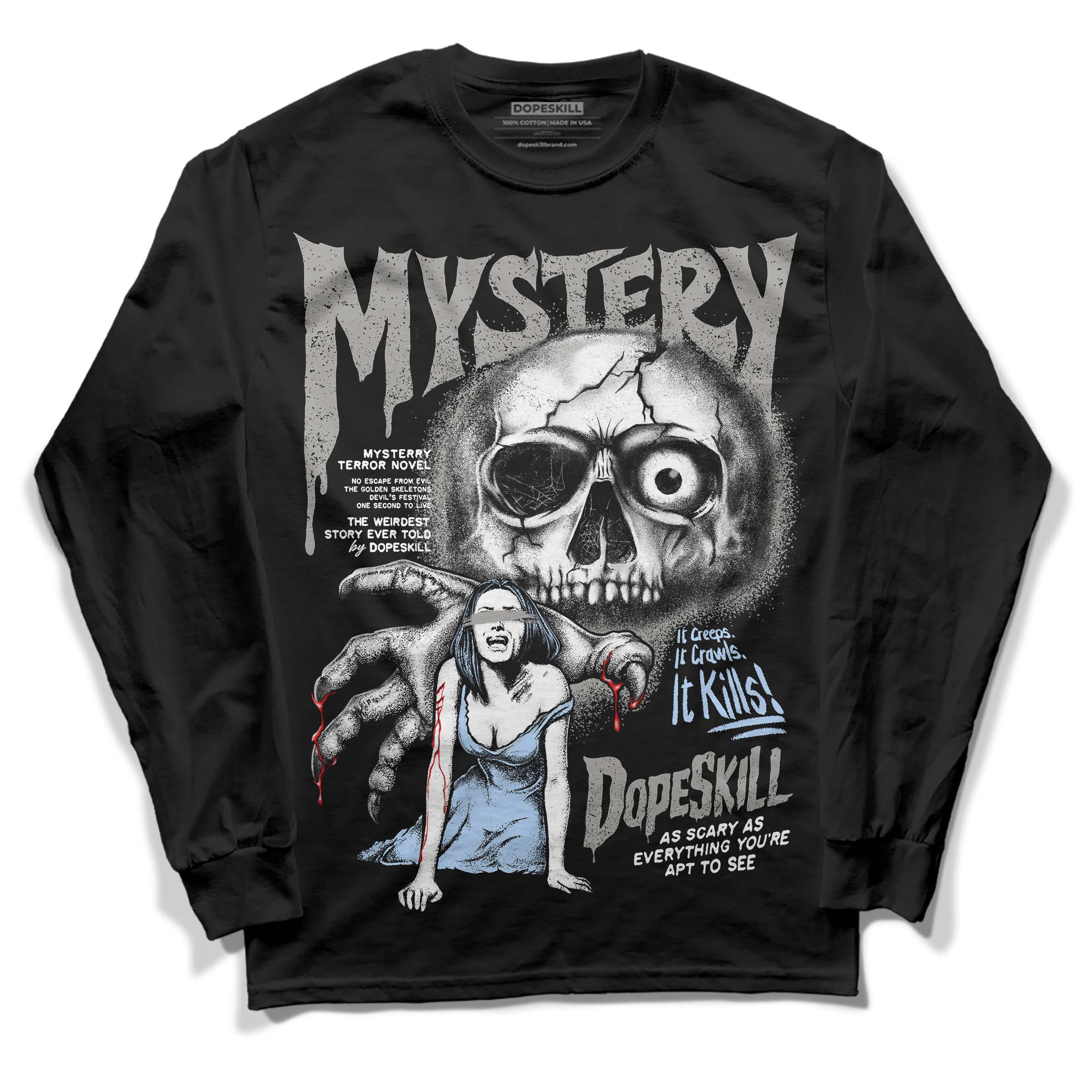 Cool Grey 6s superstreetwear Long Sleeve T-Shirt Mystery Ghostly Grasp Graphic