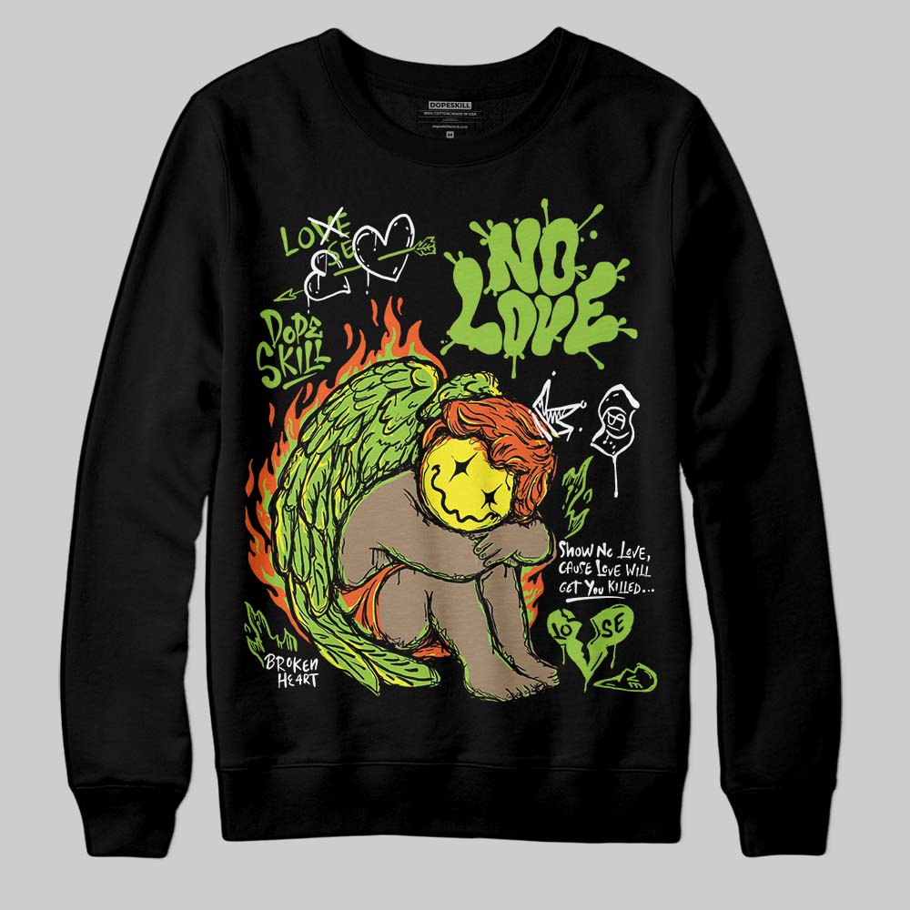 Neon Green Collection superstreetwear Sweatshirt No Love Graphic