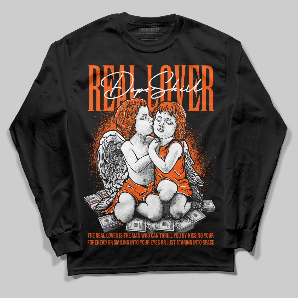 Orange Milk superstreetwear Long Sleeve T-Shirt Real Lover Graphic