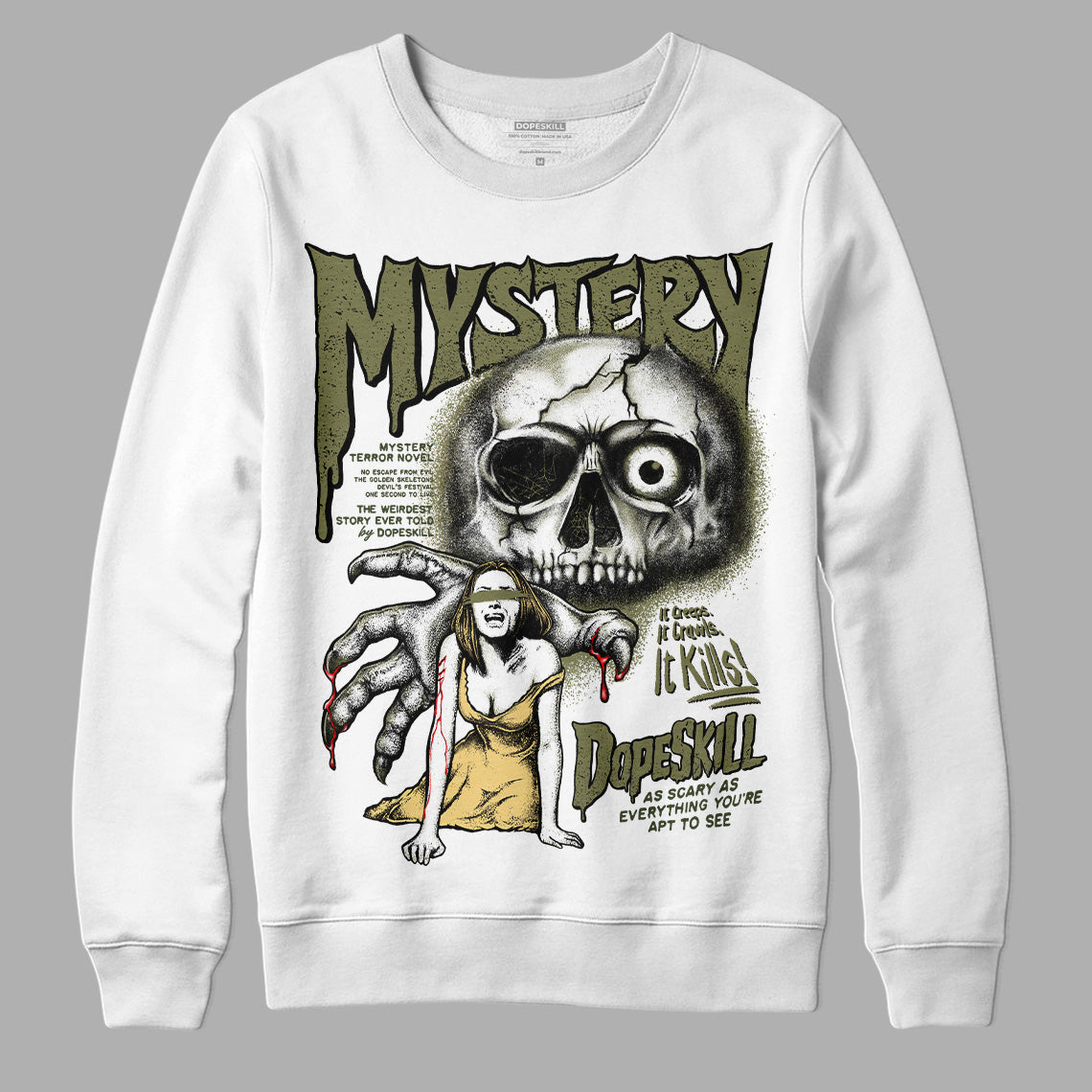 Craft Olive 4s superstreetwear Sweatshirt Mystery Ghostly Grasp Graphic