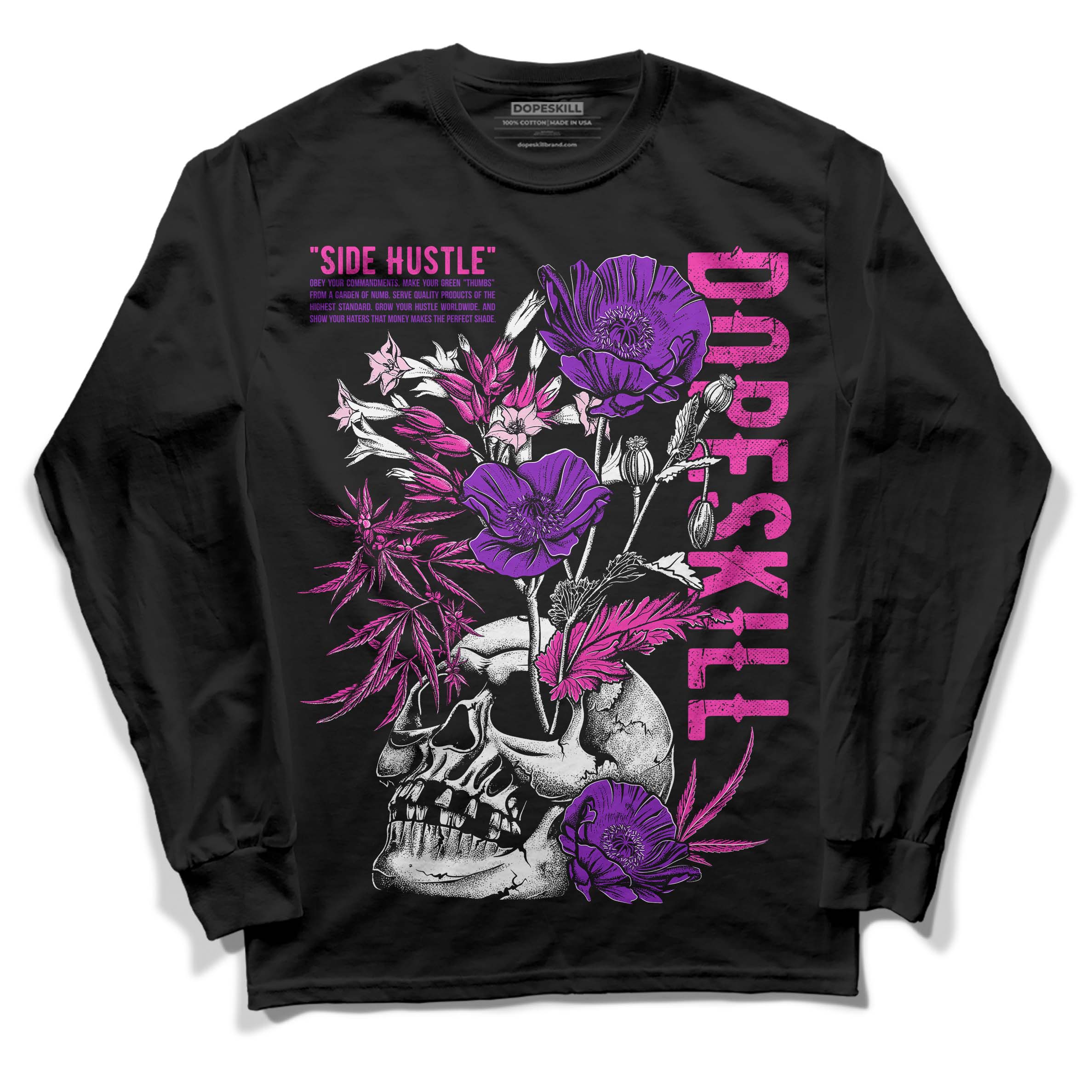 Pink Collection superstreetwear Long Sleeve T-Shirt Side Hustle Graphic