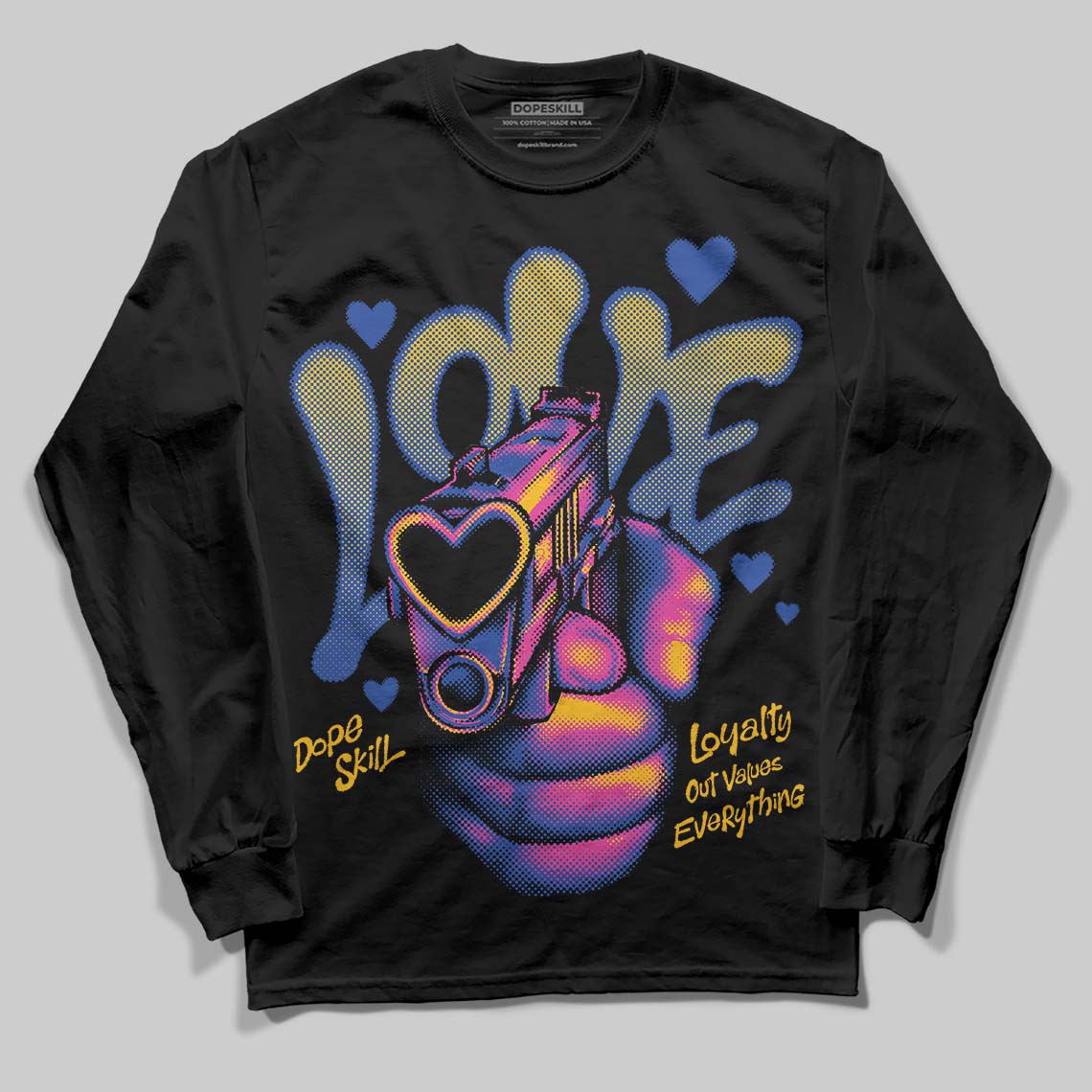 Royal Blue Collection superstreetwear Long Sleeve T-Shirt Love Shot Graphic