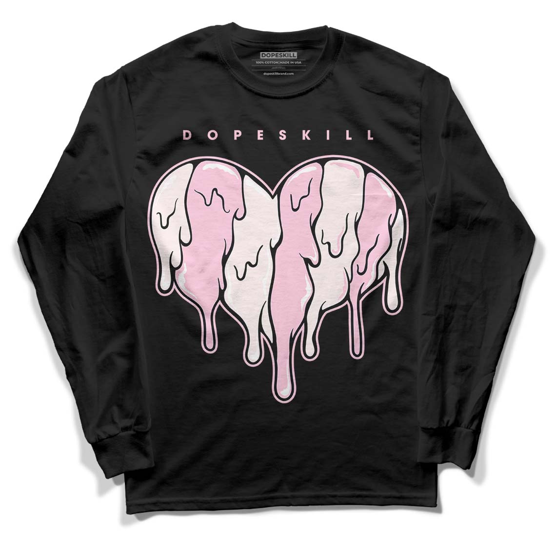 Dunk Low Pink Foam superstreetwear Long Sleeve T-Shirt Slime Drip Heart Graphic