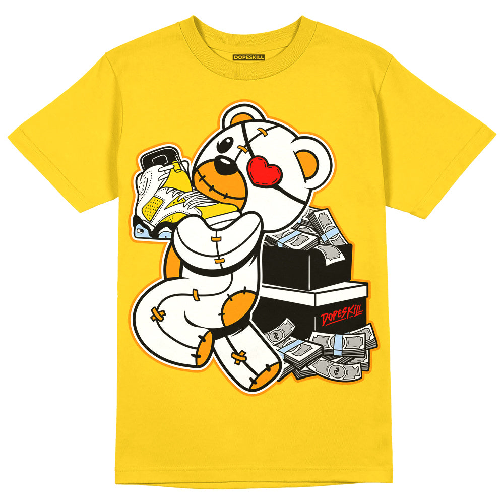 Yellow Ochre 6s superstreetwear Yellow T-shirt Bear Steals Sneaker Graphic