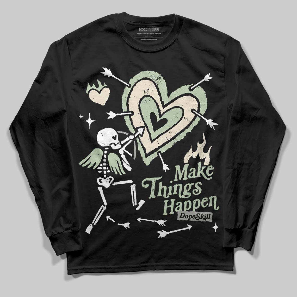 Seafoam 4s 2025 superstreetwear Long Sleeve T-Shirt Make Things Happen Graphic