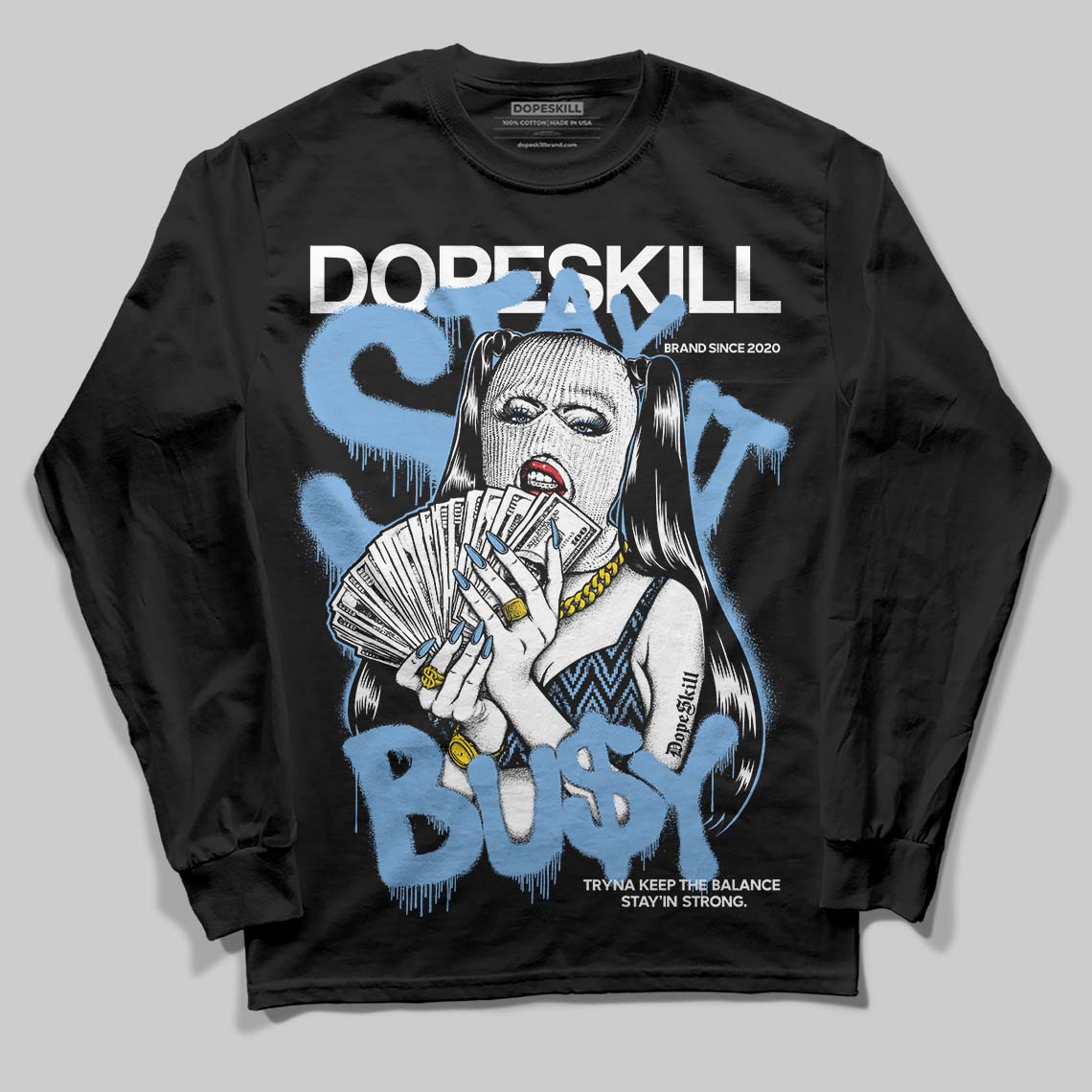 Melo 12s superstreetwear Long Sleeve T-Shirt Stay It Busy Graphic