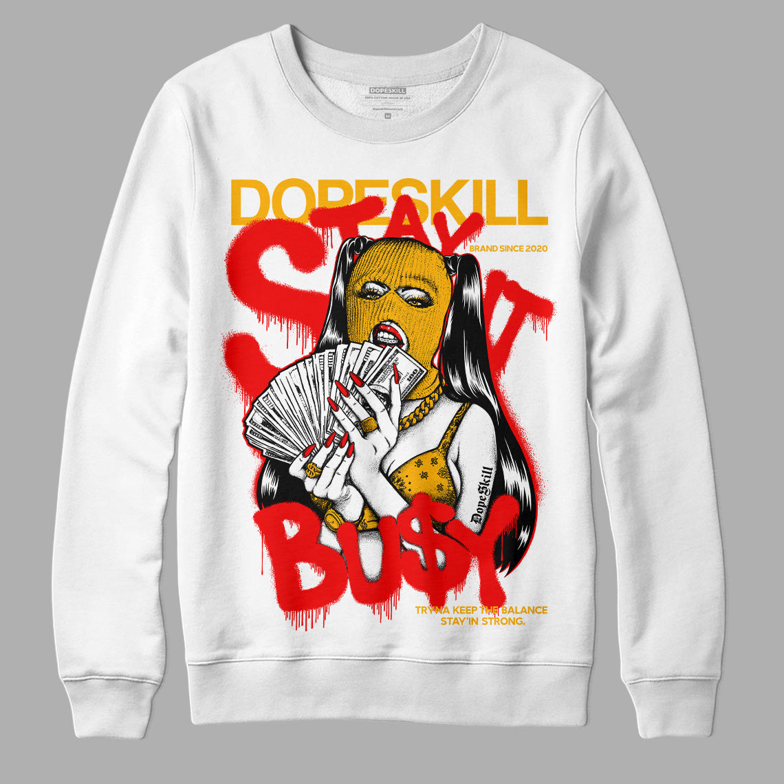 Red Collection superstreetwear Sweatshirt Stay It Busy Graphic