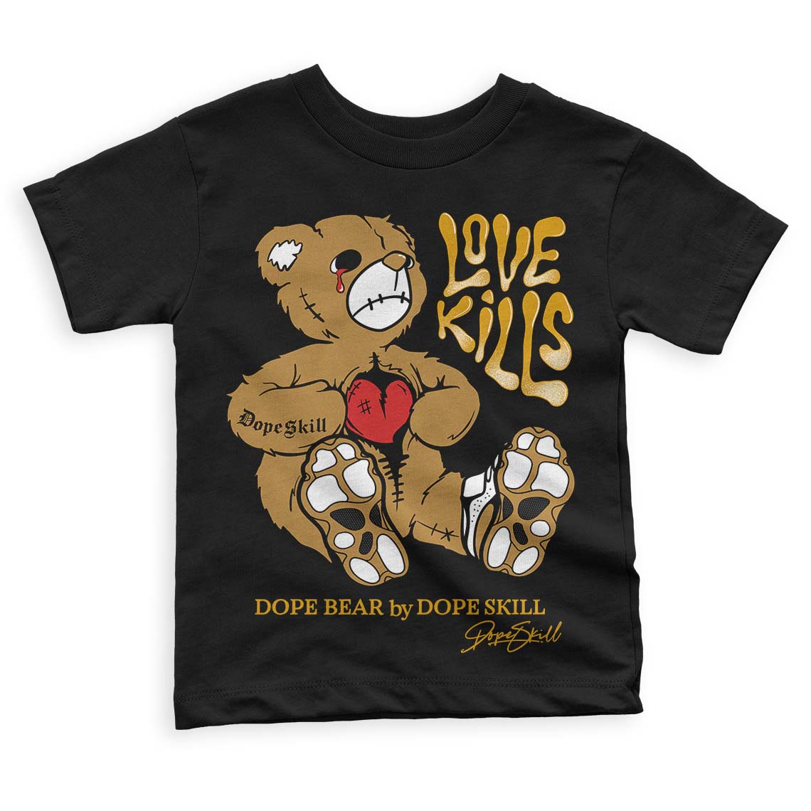 Wheat 13s superstreetwear Toddler Kids T-shirt Love Kills Graphic
