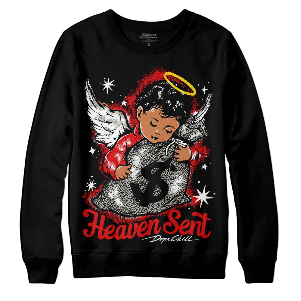 Fire Red 3s superstreetwear Sweatshirt Heaven Sent Graphic