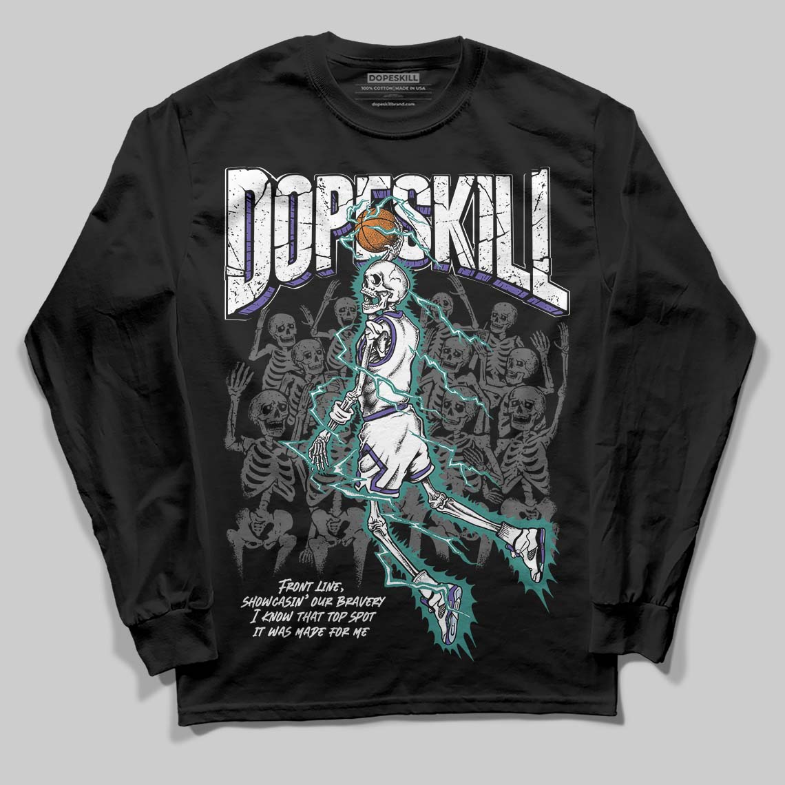 Grape 5s superstreetwear Long Sleeve T-Shirt Thunder Dunk Graphic
