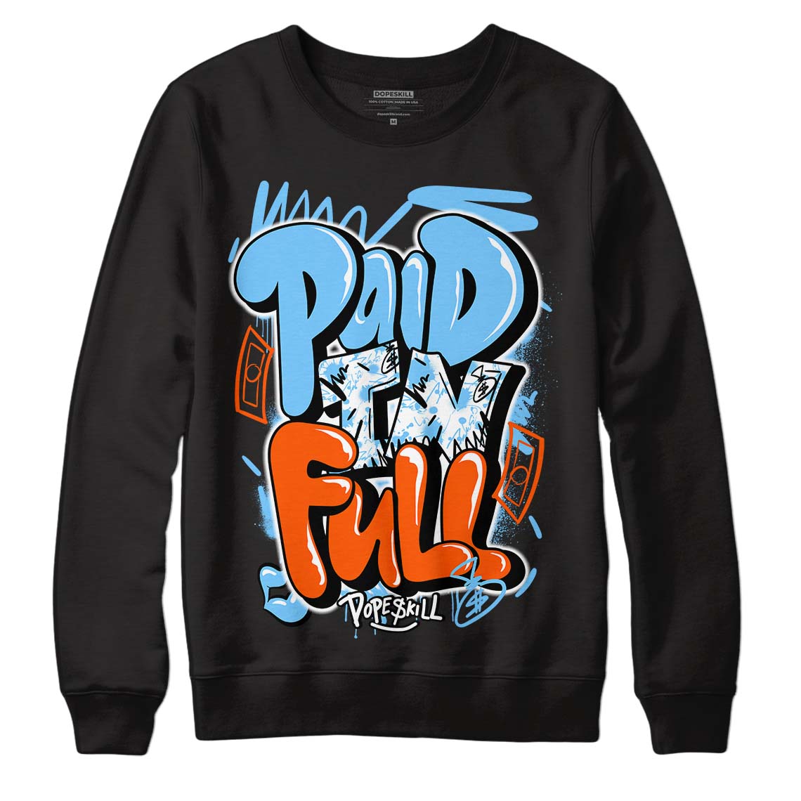 Dunk Low Futura University Blue superstreetwear Sweatshirt New Paid In Full Graphic