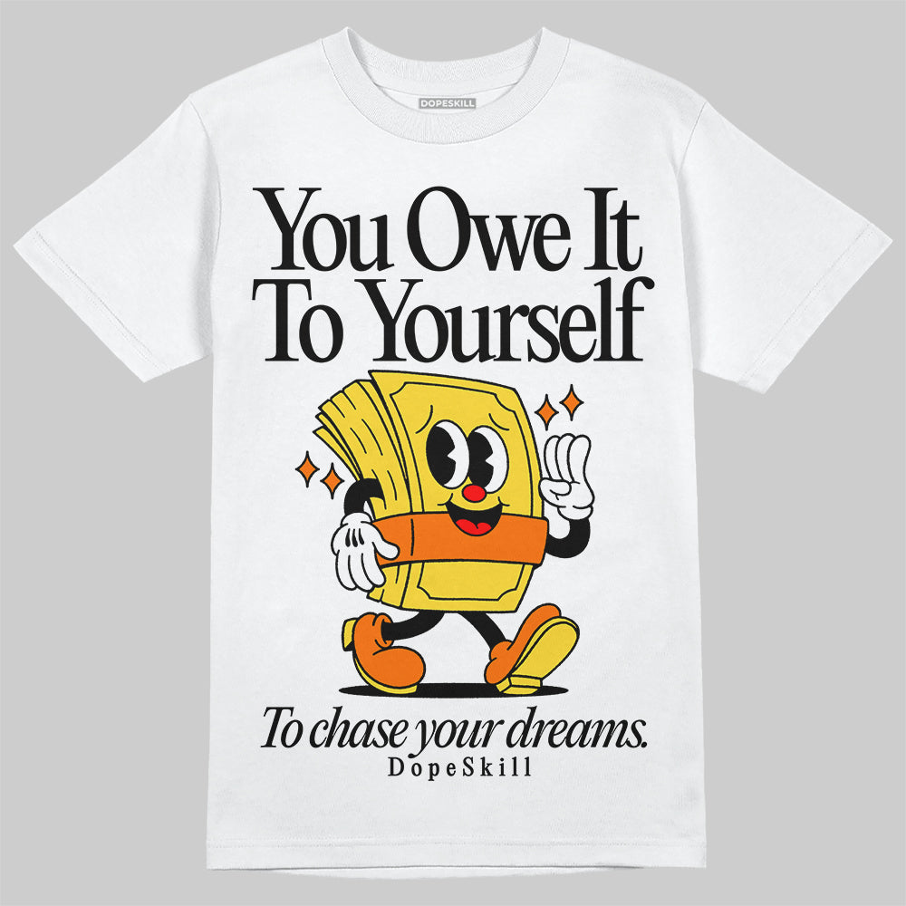 Black Tour Yellow AJ 4 Thunder superstreetwear Unisex T-Shirt Owe It To Yourself Graphic