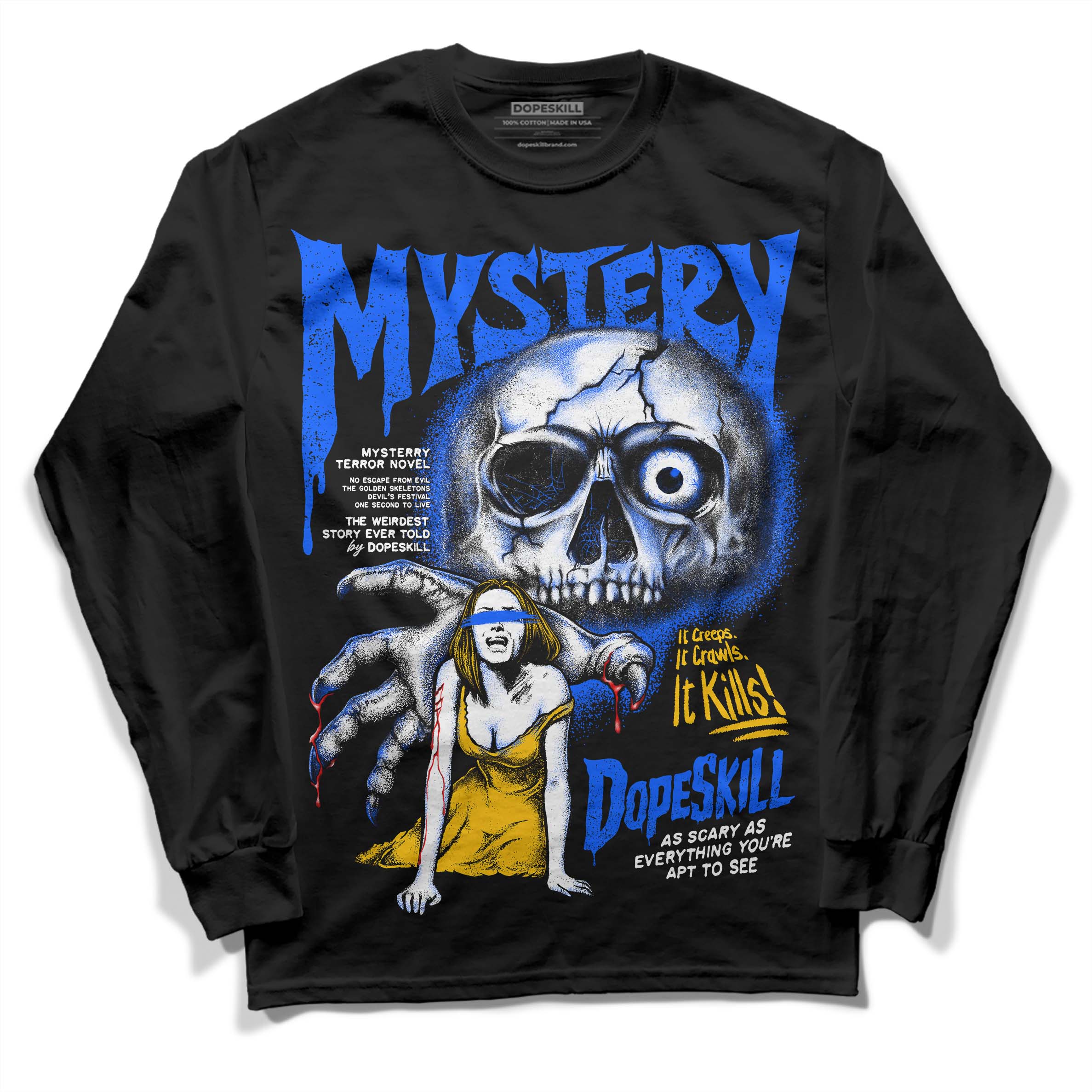 Royal Blue Collection superstreetwear Long Sleeve T-Shirt Mystery Ghostly Grasp Graphic