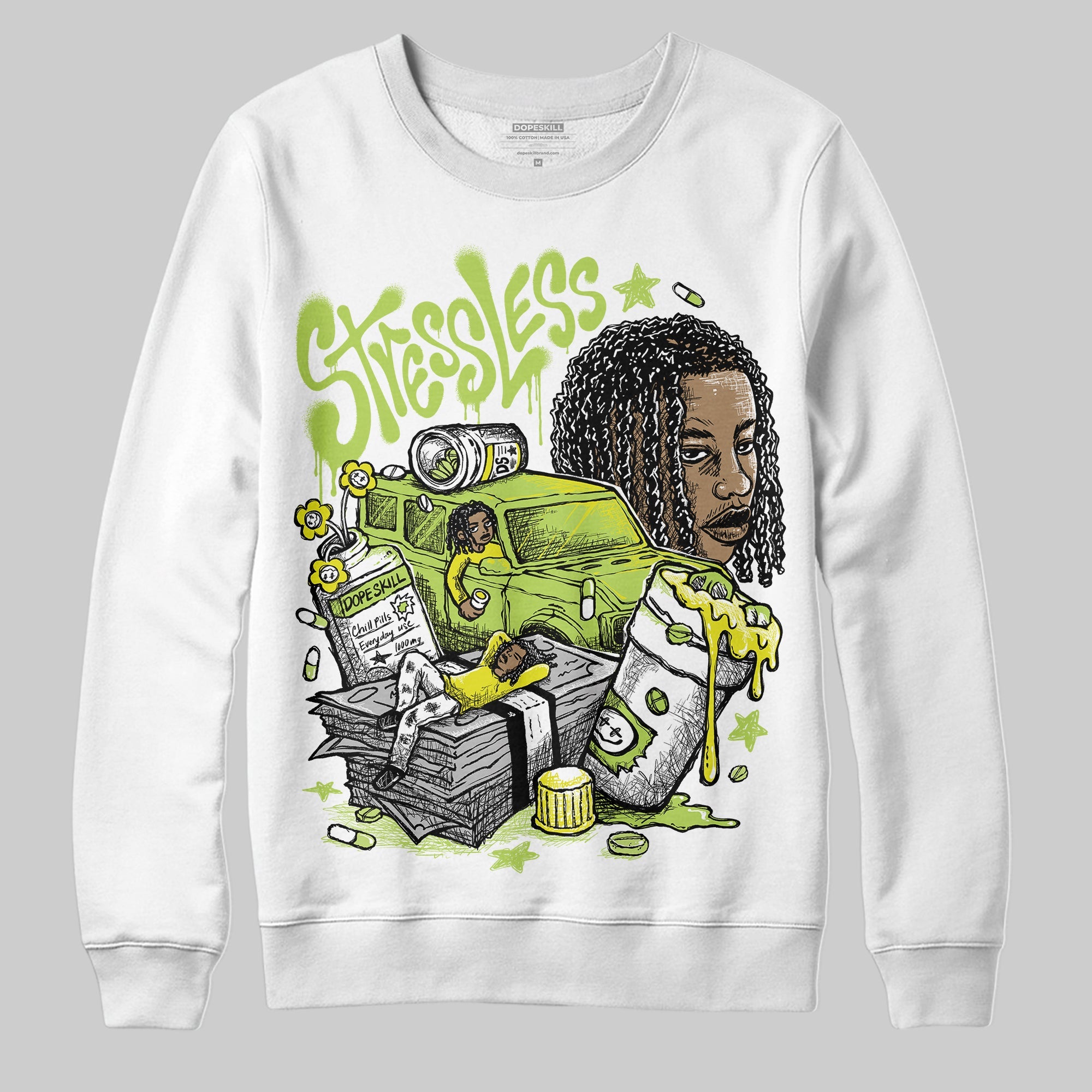Bright Cactus 13s superstreetwear Sweatshirt Stressless Graphic