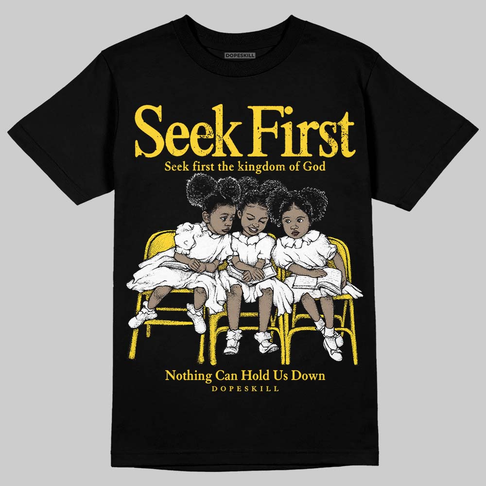 Black Tour Yellow AJ 4 superstreetwear T-Shirt New Seek First Graphic