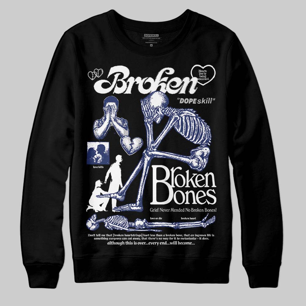 Rare Air Deep Royal Blue 1s superstreetwear Sweatshirt Broken Bones Graphic