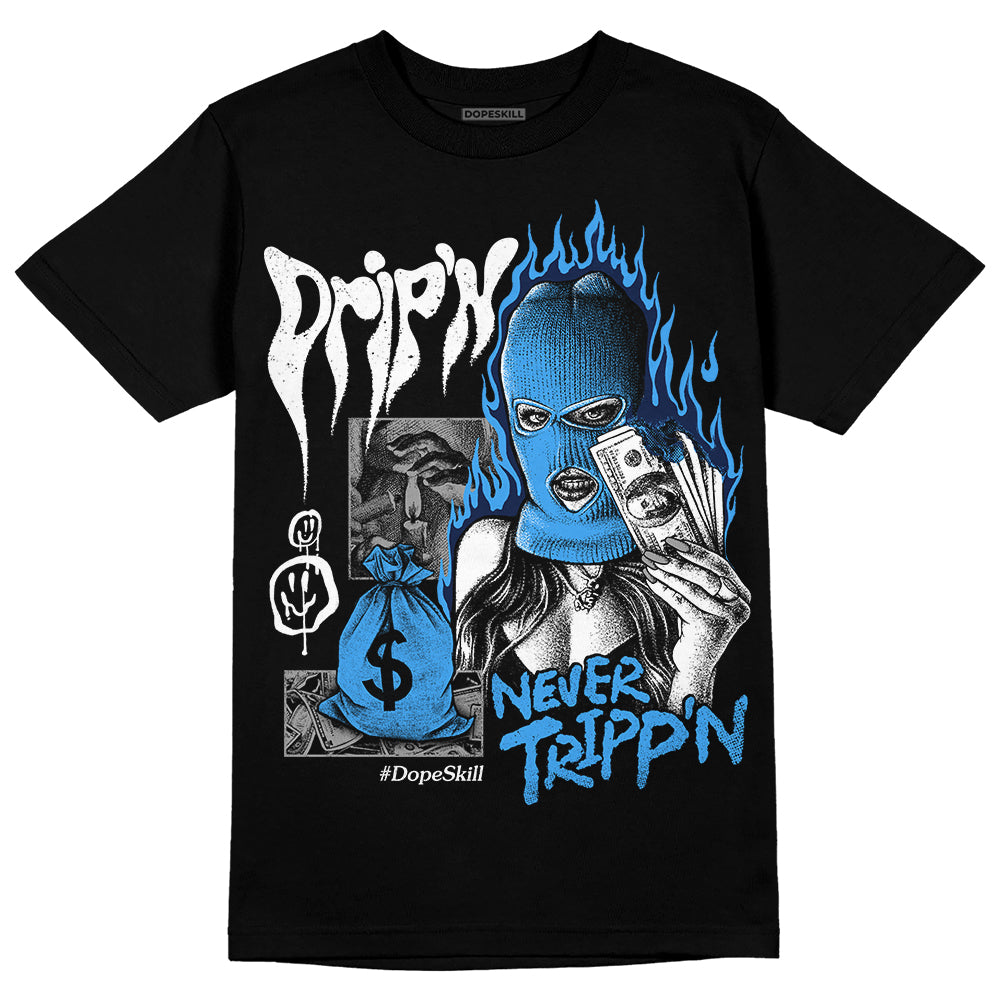 AJ Spizike White Obsidian superstreetwear T-Shirt Drip'n Never Tripp'n Graphic