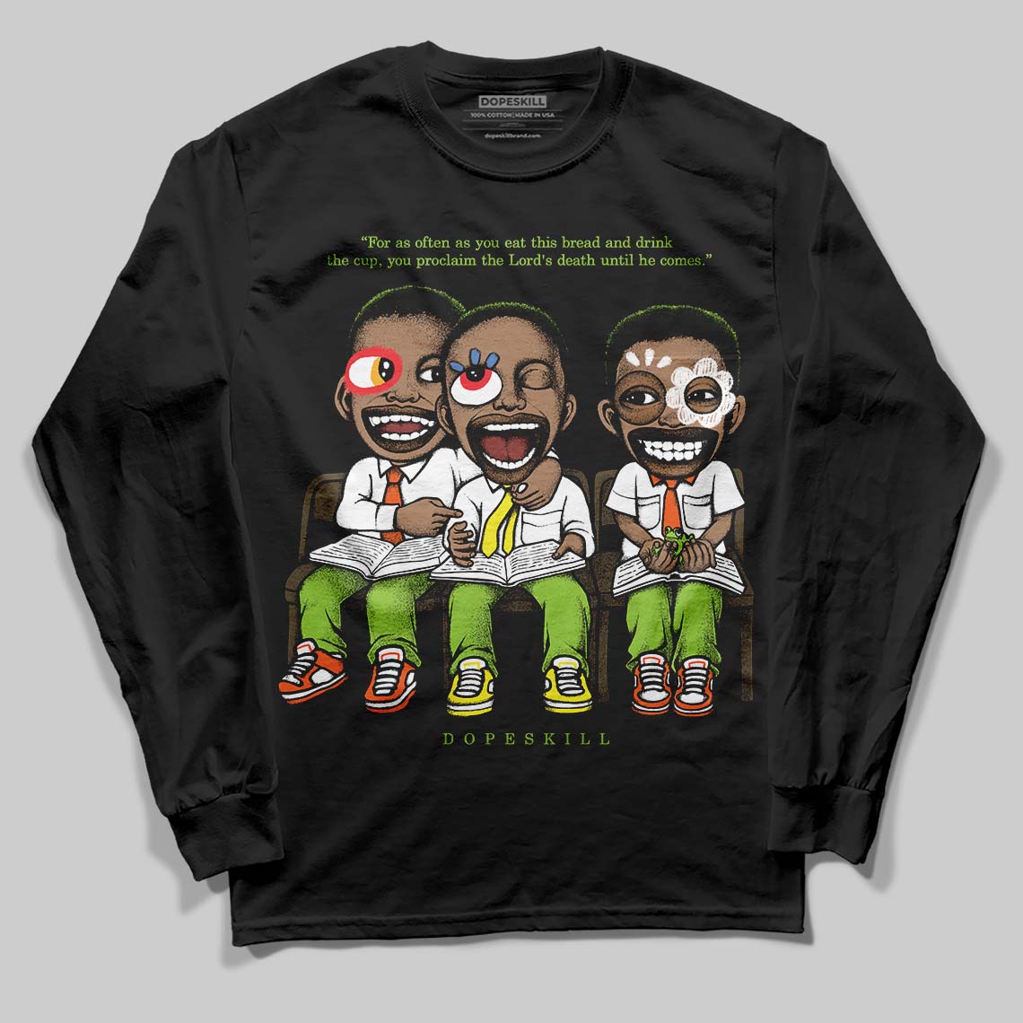 Neon Green Collection superstreetwear Long Sleeve T-Shirt First Sunday Graphic