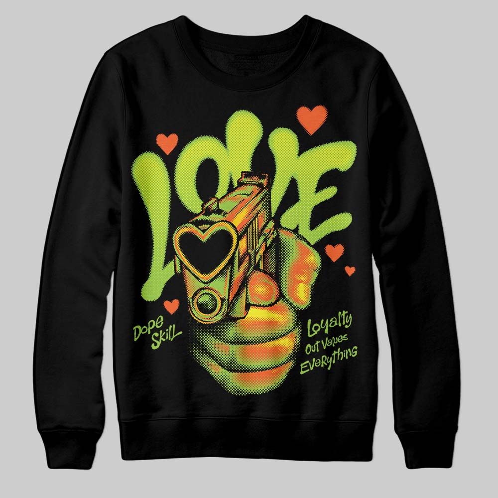 Neon Green Collection superstreetwear Sweatshirt Love Shot Graphic